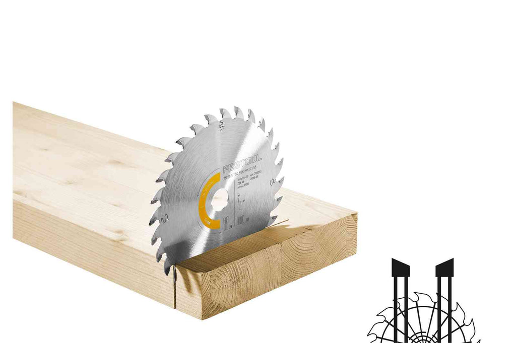 Saw Blade WOOD UNIVERSAL HW 160x1,8x20 W28 - 205560 for TSC 55 K, HK 55 and HKC 55