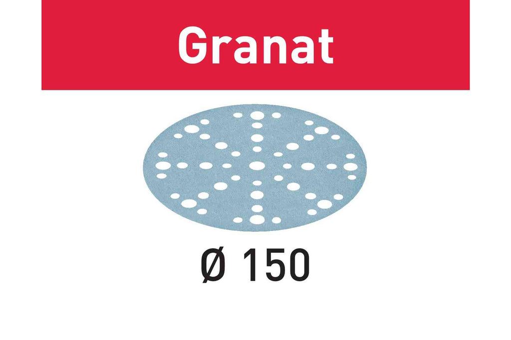 Abrasive sheet Granat STF D150/48 P500 GR/100 For RO 150, ES 150, ETS 150, ETS EC 150, LEX 150 -575173