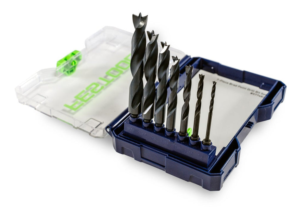 Brad Point Drill Bit Set BKS D 1/8''-1/2'' CE/W/7 for Festool cordless drills with CENTROTEC interface - 577483