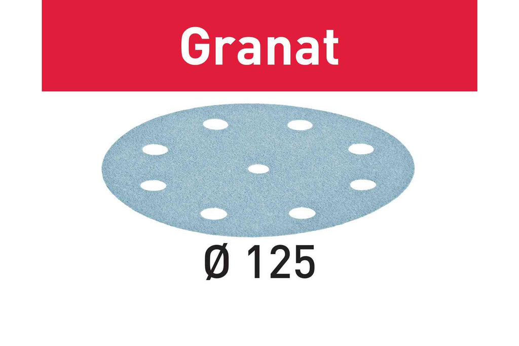 Abrasive sheet Granat STF D125/8 P360 GR/100 - 497176