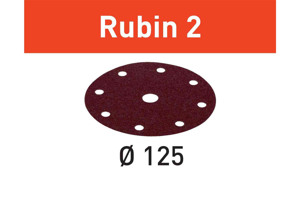 Abrasive sheet Rubin 2 STF D125/8 P80 RU2/50-499095 For RO 125, ES 125, ETS 125, ETSC 125, ETS EC 125